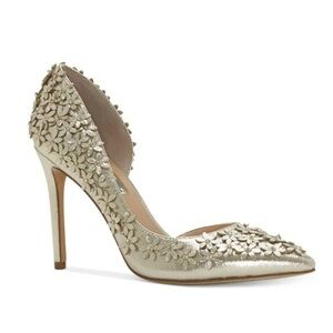 INC International Concepts Women’s KARLAY Floral Appliqué Metallic Pumps Size 7